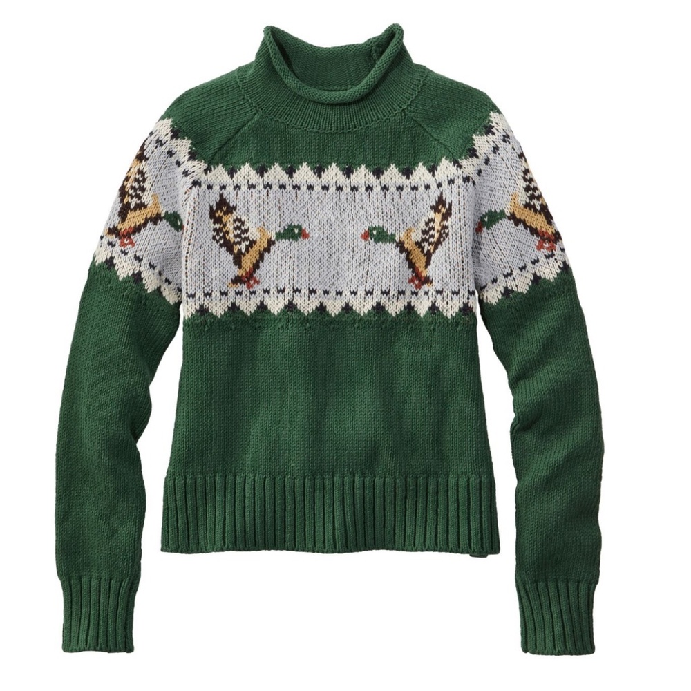 Women's Signature Original Cotton Sweater, Rollneck Novelty